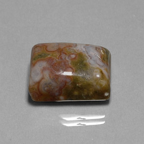 17.72캐럿 천연 멀티컬러 재스퍼, 바게트, 18.2×11.5 mm, 불투명체