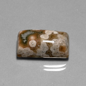 15.49캐럿 천연 멀티컬러 재스퍼, 바게트, 19.5×10.4 mm, 불투명체