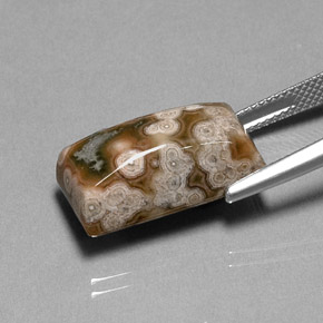 15.49캐럿 천연 멀티컬러 재스퍼, 바게트, 19.5×10.4 mm, 불투명체