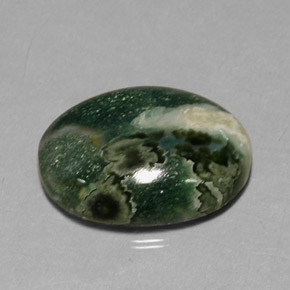 13.88캐럿 천연 멀티컬러 재스퍼, 타원형 컷, 20.2×15.2 mm, 불투명체