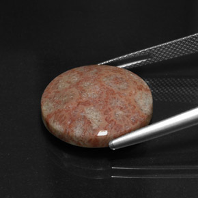 11.73캐럿 천연 멀티컬러 재스퍼, 라운드 컷, 17.78 mm, 불투명체