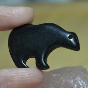 42.52캐럿 천연 검정색 재스퍼, 멋진 모양, 38.4×24.2 mm, 불투명체