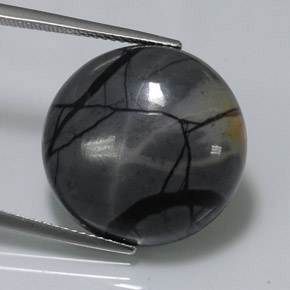 18.77캐럿 천연 멀티컬러 재스퍼, 라운드 컷, 19.59 mm, 불투명체