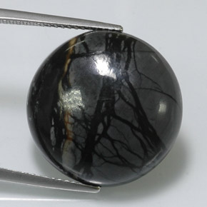 19.32캐럿 천연 멀티컬러 재스퍼, 라운드 컷, 19.60 mm, 불투명체