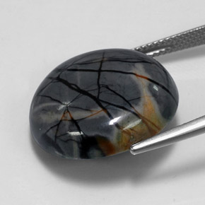 20.26캐럿 천연 다색 벽옥, 라운드 컷, 불투명체