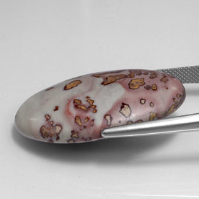32.70캐럿 천연 멀티컬러 재스퍼, 타원형 컷, 32.5×22.3 mm, 불투명체