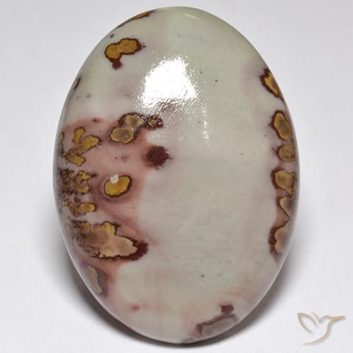 37.10ct 자연스러운 다색 벽옥, 타원형, 불투명체
