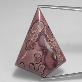 30.77캐럿 천연 멀티컬러 재스퍼, 멋진 모양, 36.6×26.8 mm, 불투명체