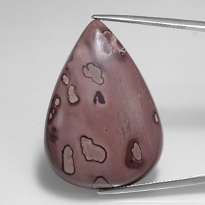 41.12캐럿 천연 멀티컬러 재스퍼, 배 모양, 36.6×25.5 mm, 불투명체
