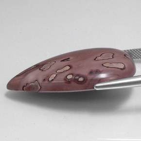 41.12캐럿 천연 멀티컬러 재스퍼, 배 모양, 36.6×25.5 mm, 불투명체