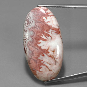 34.11캐럿 천연 멀티컬러 재스퍼, 타원형 컷, 38.2×20.1 mm, 불투명체