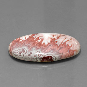 34.11캐럿 천연 멀티컬러 재스퍼, 타원형 컷, 38.2×20.1 mm, 불투명체