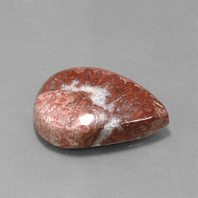 10.75캐럿 천연 멀티컬러 재스퍼, 배 모양, 19.8×14.7 mm, 불투명체