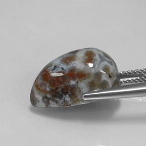 10.49캐럿 천연 멀티컬러 재스퍼, 배 모양, 불투명체