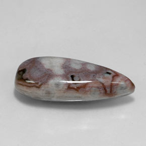 11.23캐럿 천연 멀티컬러 재스퍼, 배 모양, 24.1×10.8 mm, 불투명체
