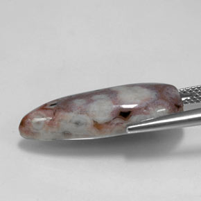 11.23캐럿 천연 멀티컬러 재스퍼, 배 모양, 24.1×10.8 mm, 불투명체