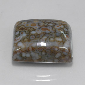 23.65캐럿 천연 멀티컬러 재스퍼, 스퀘어, 18.8×16.7 mm, 불투명체