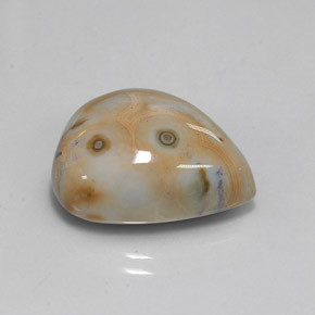 15.02캐럿 천연 멀티컬러 재스퍼, 배 모양, 18.9×16 mm, 불투명체