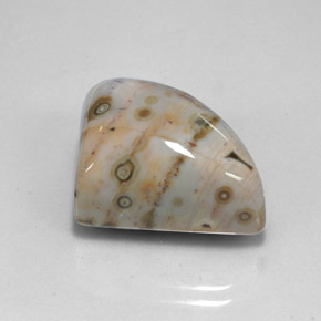 21.44캐럿 천연 멀티컬러 재스퍼, 멋진 모양, 17.5×15.6 mm, 불투명체