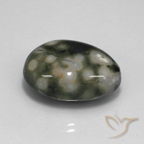 26.28캐럿 천연 멀티컬러 재스퍼, 배 모양, 22.7×17.2 mm, 불투명체