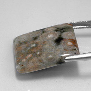 23.39캐럿 천연 멀티컬러 재스퍼, 스퀘어, 21.7×21.7 mm, 불투명체