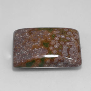 26.22캐럿 천연 멀티컬러 재스퍼, 바게트, 23.2×17.7 mm, 불투명체