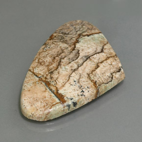 18.86캐럿 천연 멀티컬러 재스퍼, 배 모양, 34.6×21.8 mm, 불투명체