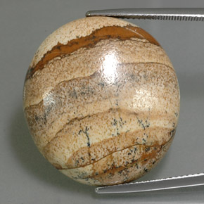 38.01캐럿 천연 멀티컬러 재스퍼, 타원형 컷, 26.3×24.1 mm, 불투명체