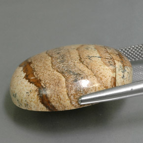 38.01캐럿 천연 멀티컬러 재스퍼, 타원형 컷, 26.3×24.1 mm, 불투명체
