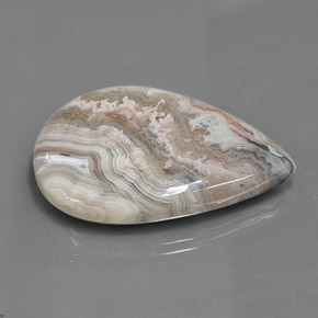 44.46캐럿 천연 멀티컬러 재스퍼, 배 모양, 37.4×26 mm, 불투명체
