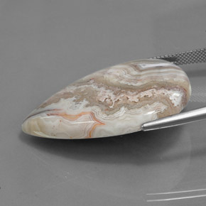 44.46캐럿 천연 멀티컬러 재스퍼, 배 모양, 37.4×26 mm, 불투명체