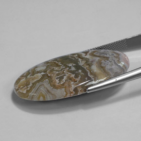 35.78캐럿 천연 멀티컬러 재스퍼, 타원형 컷, 37.9×22.8 mm, 불투명체