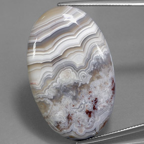 46.63캐럿 천연 멀티컬러 재스퍼, 타원형 컷, 37.3×23.4 mm, 불투명체