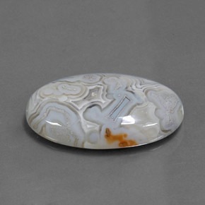 19.31캐럿 천연 멀티컬러 재스퍼, 타원형 컷, 26.6×16.1 mm, 불투명체