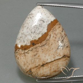 31.10ct 자연스러운 다색 벽옥, 배 모양, 불투명체