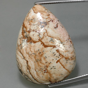 38.83캐럿 천연 다색 벽옥, 배 모양, 불투명체