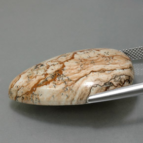 38.83캐럿 천연 다색 벽옥, 배 모양, 불투명체