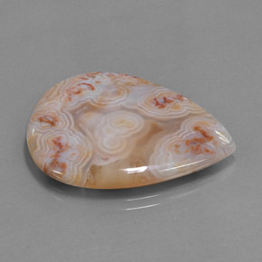 25.49캐럿 천연 멀티컬러 재스퍼, 배 모양, 32.9×25.5 mm, 불투명체