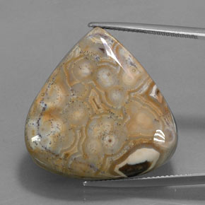 38.48캐럿 천연 다색 벽옥, 배 모양, 불투명체