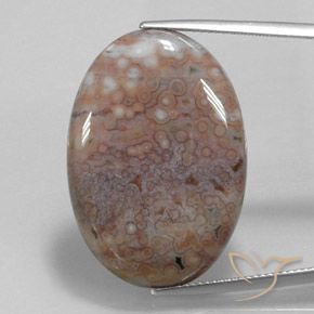 27.34ct 자연스러운 다색 벽옥, 타원형, 불투명체