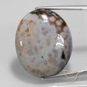 36.14ct 자연스러운 다색 벽옥, 타원형, 불투명체