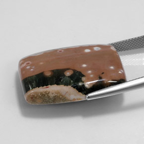 36.31캐럿 천연 다색 벽옥, 바게트, 불투명체