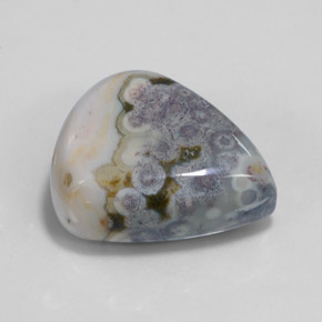29.32캐럿 천연 멀티컬러 재스퍼, 배 모양, 22.9×19.6 mm, 불투명체