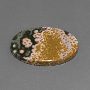 38.01캐럿 천연 다색 벽옥, 타원형 컷, 불투명체