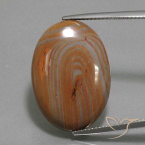 17.79ct 자연스러운 다색 벽옥, 타원형, 불투명체