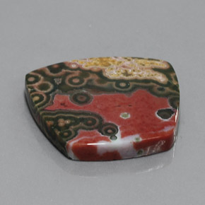 36.00캐럿 천연 멀티컬러 재스퍼, 멋진 모양, 28.5×27 mm, 불투명체