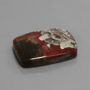 25.26캐럿 천연 멀티컬러 재스퍼, 쿠션 컷, 25.4×18.8 mm, 불투명체