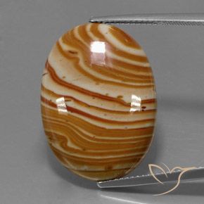 18.47ct 자연스러운 다색 벽옥, 타원형, 불투명체