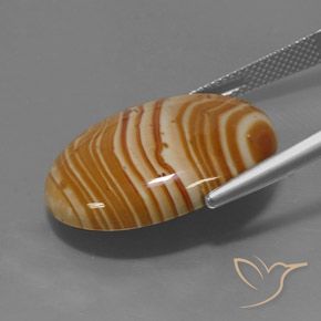 18.47캐럿 천연 다색 벽옥, 타원형, 불투명체