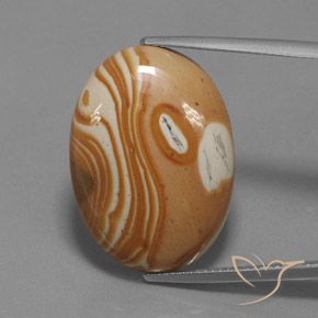 19.58ct 자연스러운 다색 벽옥, 타원형, 불투명체